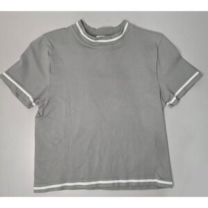 Gymshark Contrast Seamless Midi Tee Unit Green Large Workout Athleisure Casual